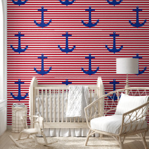 ANCHOR Silhouet - nautisch ontwerp 2 Behang