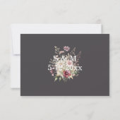 Anchor Spring Floral Wedding RSVP card (Dos)