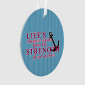 Anchor Strength Quote Ornament (voorkant)