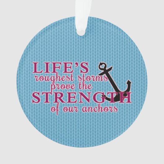 Anchor Strength Quote Ornament (voorkant)