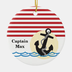 Anchor, Sun en Water op maat Keramisch Ornament