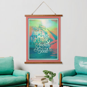 Anchor van mijn ziel hangend wandkleed