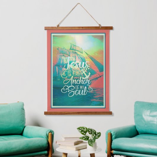 Anchor van mijn ziel hangend wandkleed (Woonkamer)