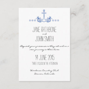 Anchor Wedding Invite Kaart