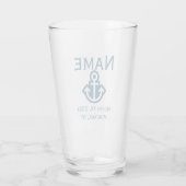 Anchor Wedding Party Pint Glass Gift Glas (Achterkant)