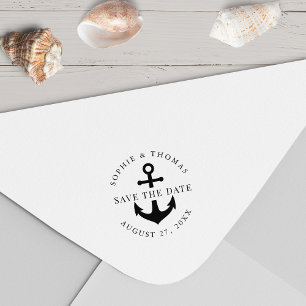 Anchor Wedding Save the Date Zelfinktende Stempel
