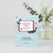 Anchor Whale bedankkaart Kaart (Staand voorkant)