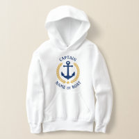 Anchor Your Boat Name Kapitein Gold Laurel White