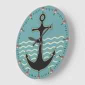 ANCHOR, ZEE WAVES IN NAVY BLUE GROTE KLOK (Hoek)