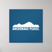 Anchorage Alaska alsjeblieft Sierkussen Canvas Afdruk (Voorkant)