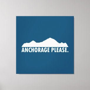 Anchorage Alaska alsjeblieft Sierkussen Canvas Afdruk
