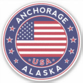Anchorage Alaska, Anchorage Sticker (Voorkant)