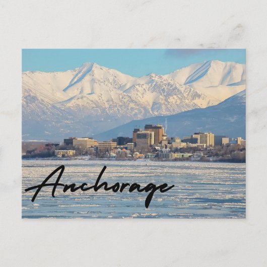 Anchorage Alaska Briefkaart (Voorkant)