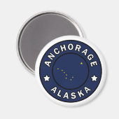 Anchorage Alaska Magneet (Voorkant / Achterkant)