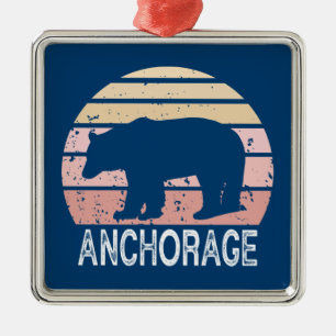 Anchorage Alaska Retro Beer Metalen Ornament