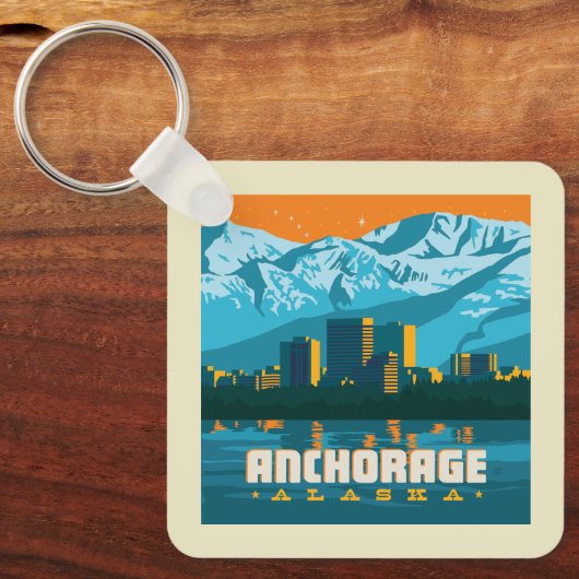 Anchorage, Alaska Sleutelhanger (Voorkant)