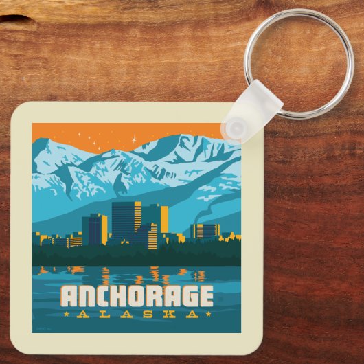 Anchorage, Alaska Sleutelhanger (Achterkant)