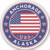 Anchorage, Alaska sticker (Devant)