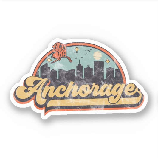 Anchorage, Alaska Sticker (Voorkant)