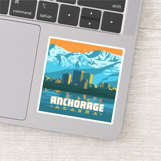 Anchorage, Alaska Sticker (Detail)