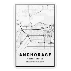 Anchorage Alaska USA City Travel City Map Magneet