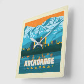 Anchorage, Alaska Vierkante Klok (Hoek)
