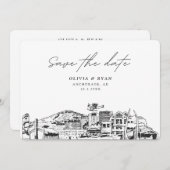 Anchorage Bruiloft Modern Save the Date Kaart (Voorkant / Achterkant)