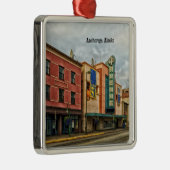 Anchorage Cityscape Metalen Ornament (Rechts)