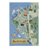 Anchorage map poster perfect poster (Voorkant)