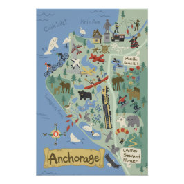 Anchorage map poster perfect poster