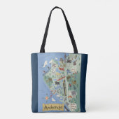 Anchorage stadsplattegrond Canvas tas (Achterkant)