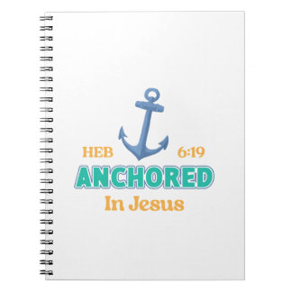 Anchored in Christ Notebook with Hebrews 6:19 Notitieboek