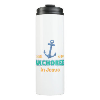 Anchored in Christ Tumbler with Hebrews 6:19 Thermosbeker