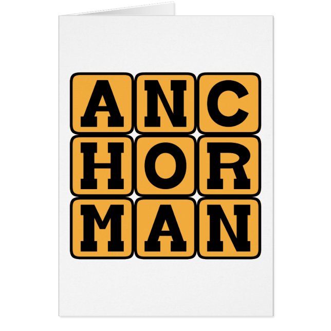 Anchorman, tv-persoonlijkheid (Voorkant)