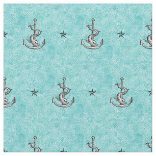 Anchors and Stars Pattern - Festina Lente Stof