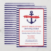 Anchor's Away Baby shower Kaart (Voorkant / Achterkant)
