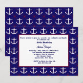 Anchors Away Invitation Kaart (Voorkant / Achterkant)