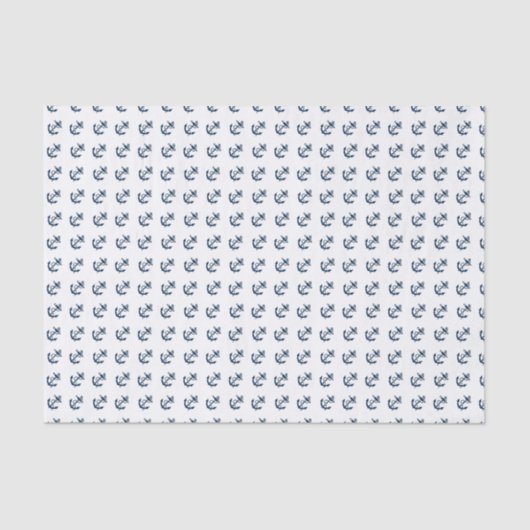 Anchors Away Nautical Personalize Tissuepapier (Voorkant)