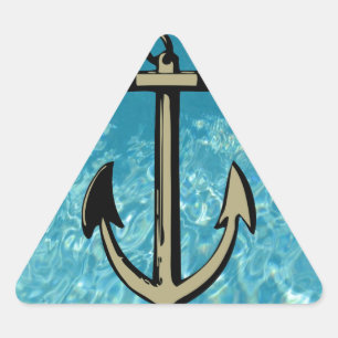 Anchor's Away Water Effect Driehoek Sticker