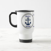 Anchors Aweigh Personalized Travel Mug Reisbeker (Links)