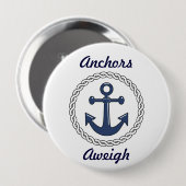 Anchors Aweigh Ronde Button 4,0 Cm (Voorkant /achterkant)