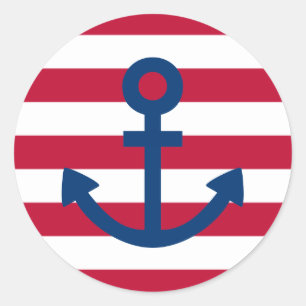 Anchors Aweigh Ronde Sticker