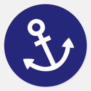 Anchors Aweigh Ronde Sticker