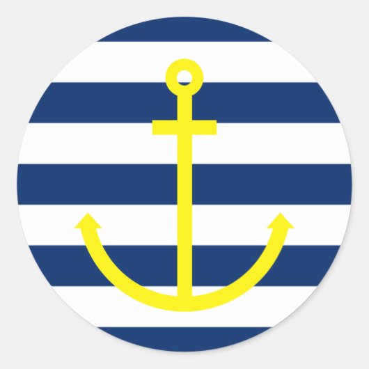 Anchors Aweigh Ronde Sticker (Voorkant)