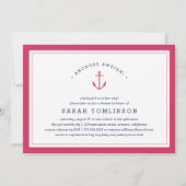 Anchors Aweigh | Uitnodiging tot Nautisch Baby sho (Voorkant)