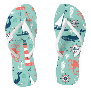Anchors Nautical Sealife Teenslippers