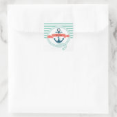 Anchors Nautical Vierkante Sticker (Tas)