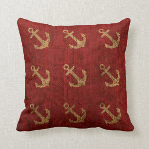 Anchors Rustic Red Kussen
