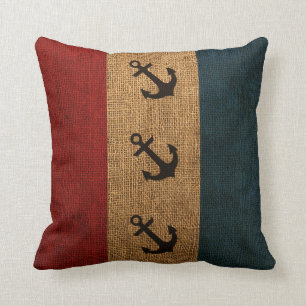 Anchors Rustic Stripes Kussen