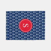Anchors voor de Rode en Navy weg | Fleece Blanket Deken (Voorkant (Horizontaal))